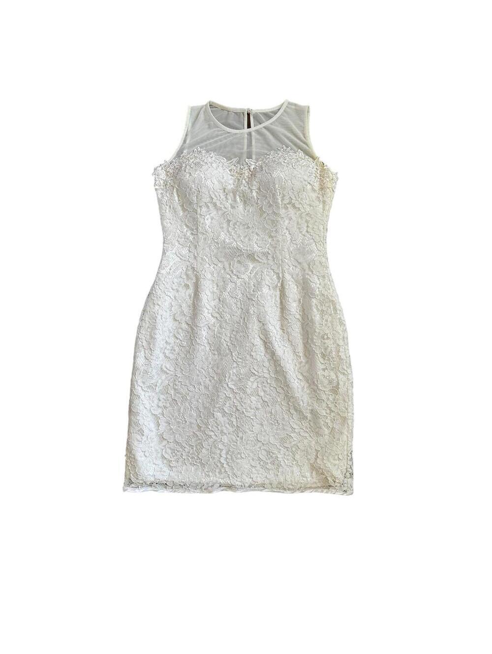 Basix Black Label | Women's Ivory Cocktail Dress  | Size 8 | NWOT | 0803